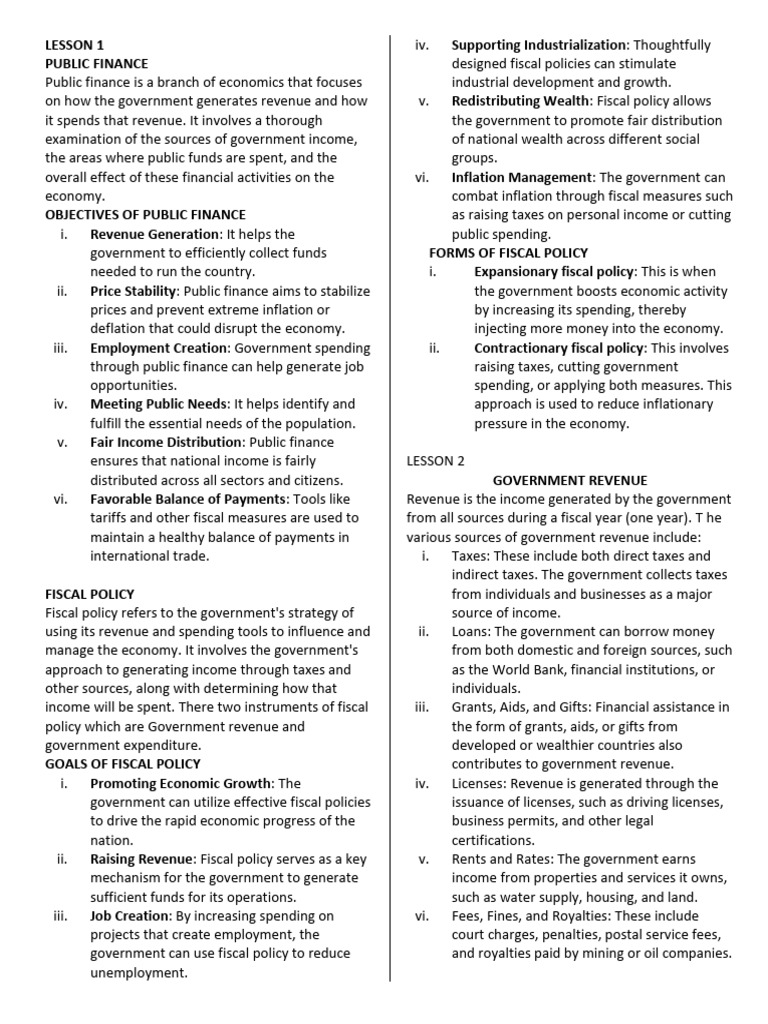 Understanding Public Finance Basics | PDF | Taxes | Fiscal Policy