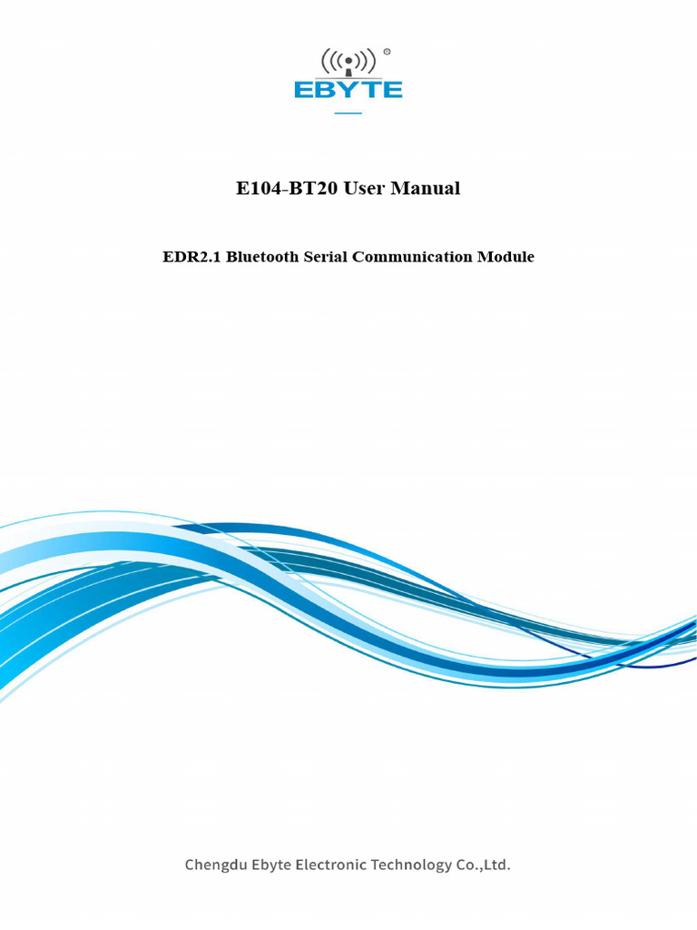 E104-BT20 Bluetooth Module User Manual | PDF | Bluetooth | Computer ...