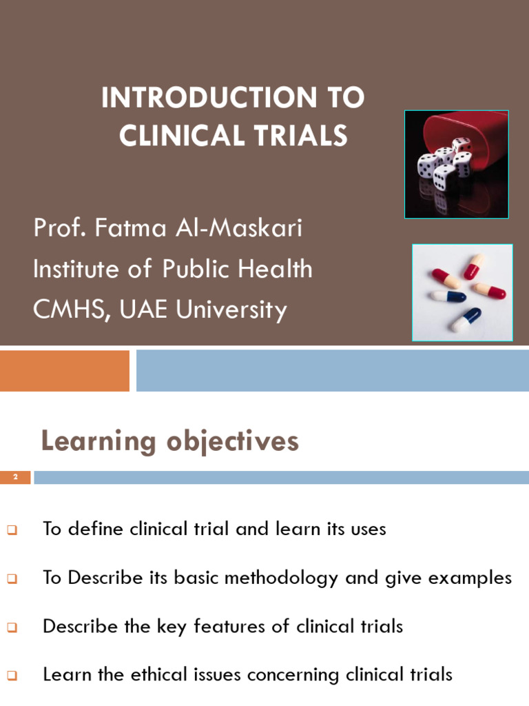 Introduction To Clinical Trials Year1 2025 | PDF | Randomized ...