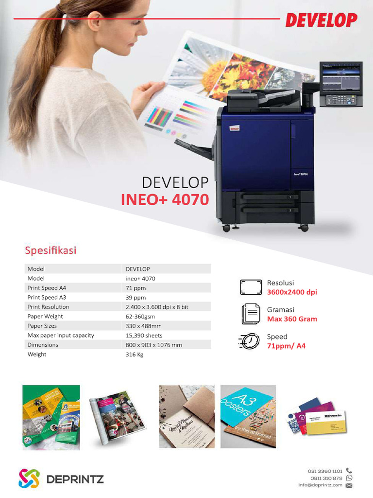 DEVELOP ineо+ 4070 Specifications | PDF