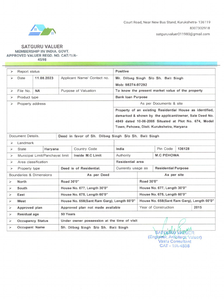 Property Document Jugraj's Father | PDF
