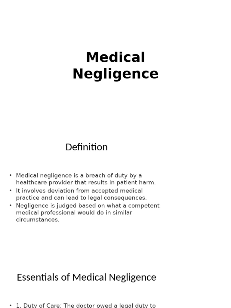 Understanding Medical Negligence | PDF