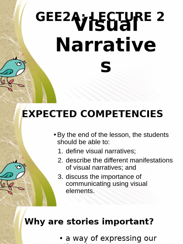Lecture 2 - Visual Narratives | PDF
