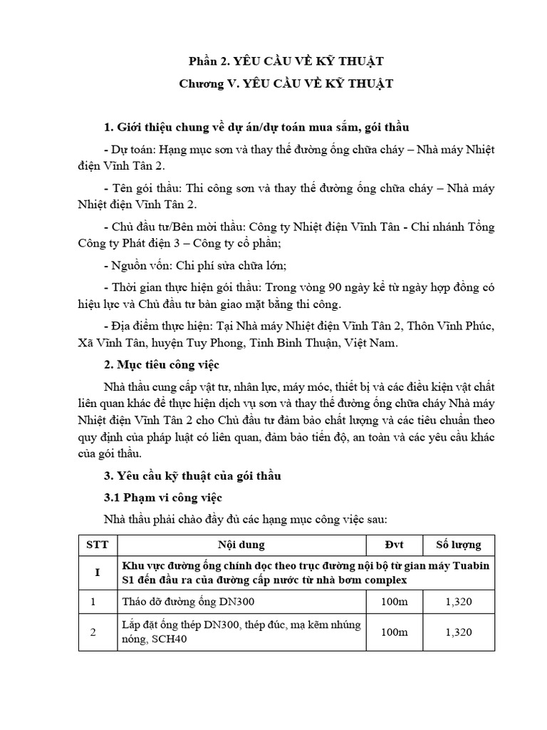 Chuong v. Yeu Cau Ve Ky Thuat + PAKT SC Duong Ong Chua Chay | PDF