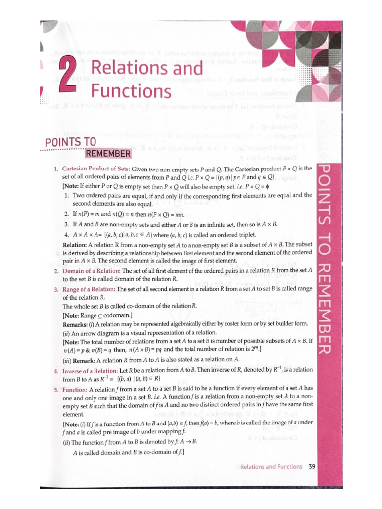 CH 2 Relation and Function Part 1 | PDF