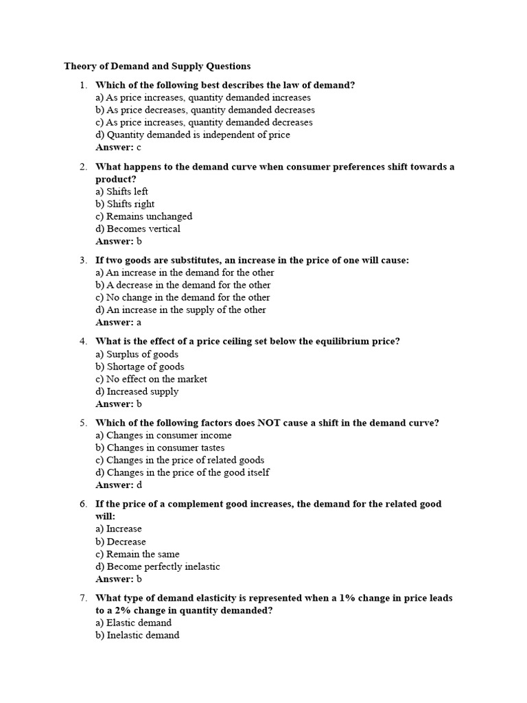 DEMAND AND SUPPLY QUESTIONS AND ANSWERS PDF CLASS 11 visual data 2