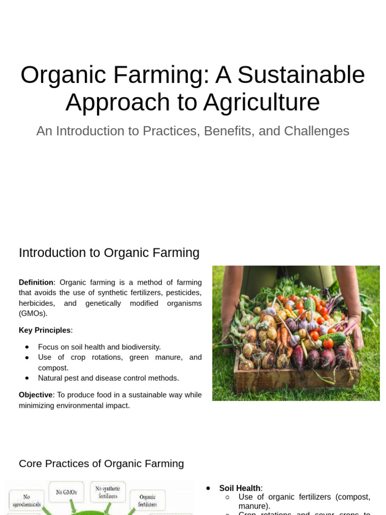 Organic Farming: Practices and Benefits | PDF | Organic Farming ...