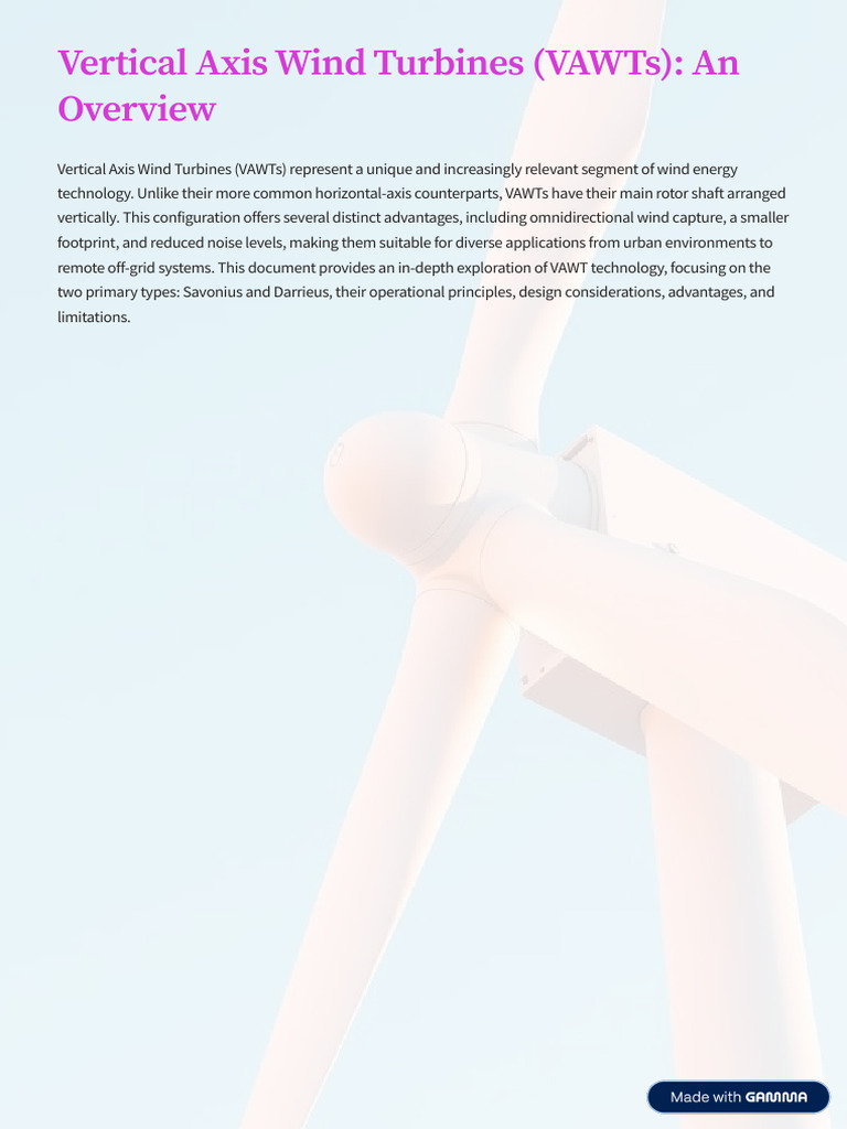 Types of Vertical Axis Wind Turbines | PDF | Wind Turbine | Turbine