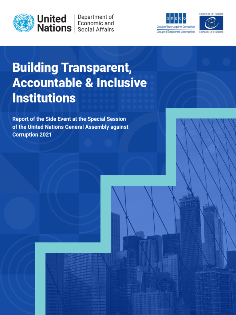UN Report on Transparent Institutions | PDF | Economies