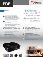 Download Data Projector SVGA Optoma ES550 Edu-Board by EduBoard SN88579189 doc pdf