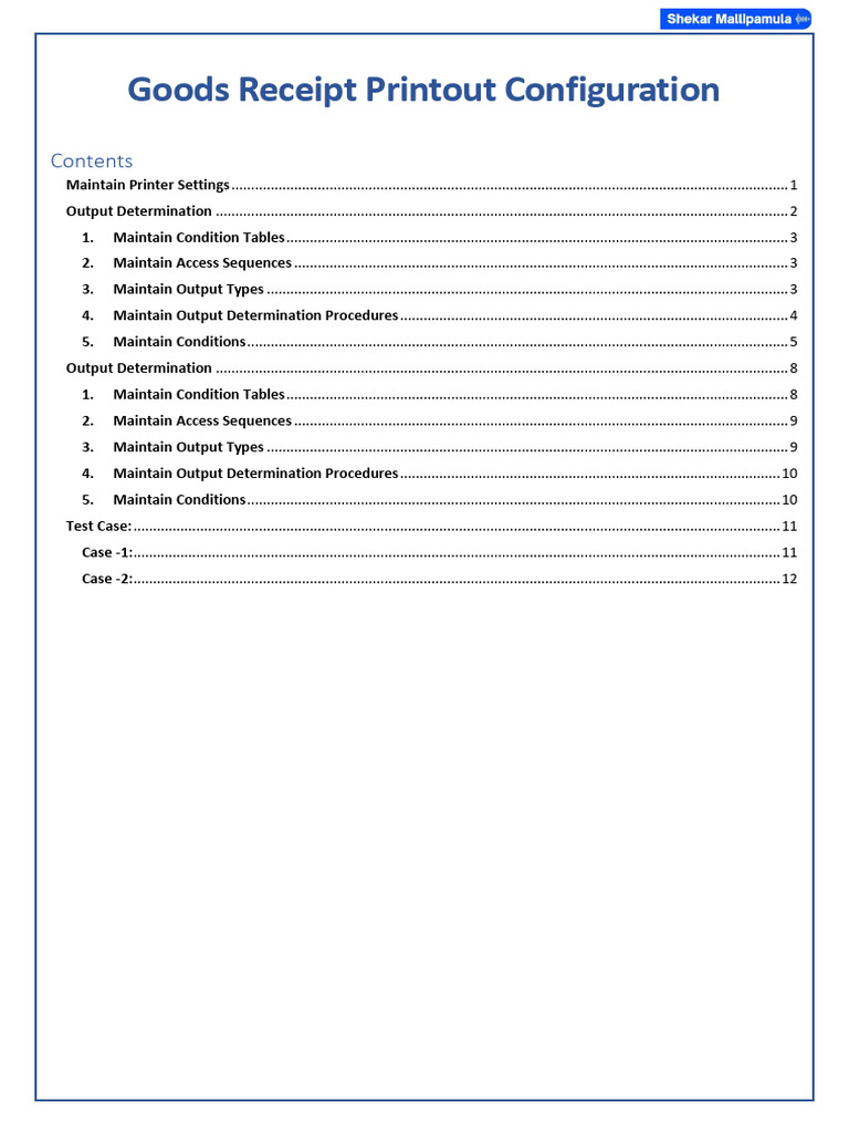 GRN Print Configuration in SAP | PDF
