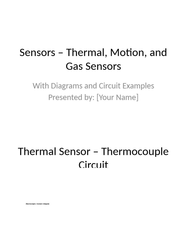 Sensors With Diagrams Circuits | PDF