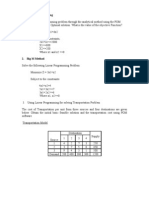 Linear Programming & Network Models in POM