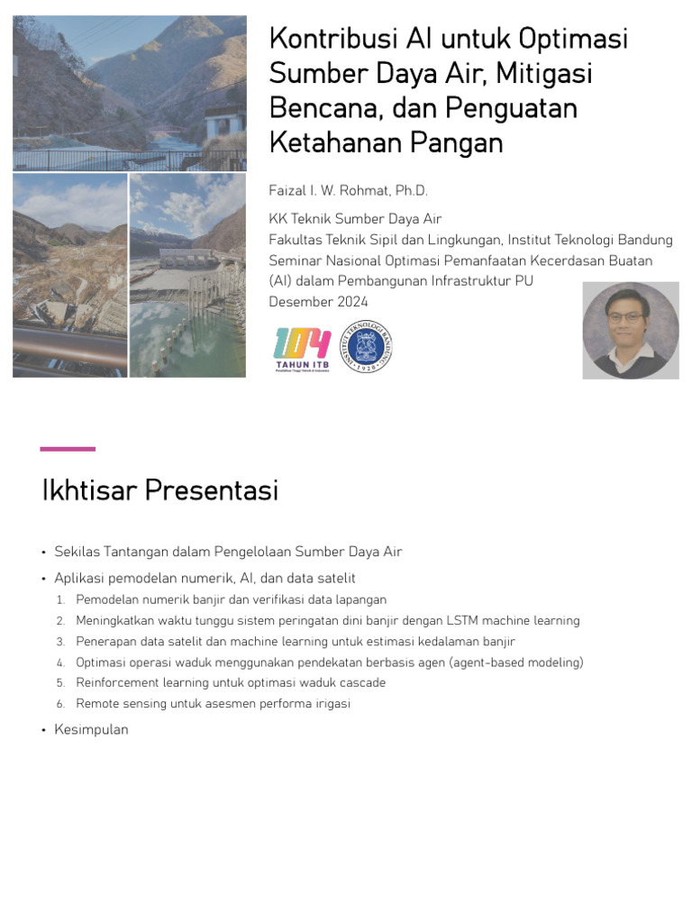 FTSL Itb - Faizal Rohmat - Ai Untuk Sda Pu 2024 | PDF | Agent Based ...