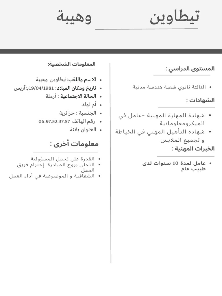 Modern Professional CV Resume - 1