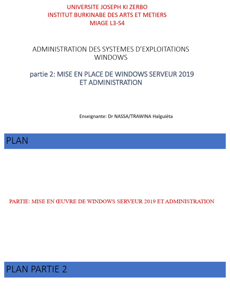 Administration de Windows Server 2019 | PDF | Active Directory ...