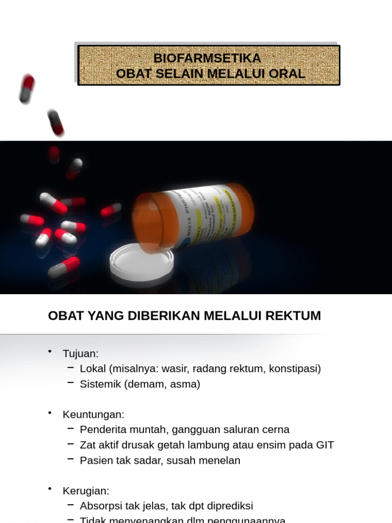 Biofarmasetika Obat Rektal dan Transdermal | PDF