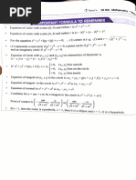Conic Sections Formulas Cheat Sheet | PDF