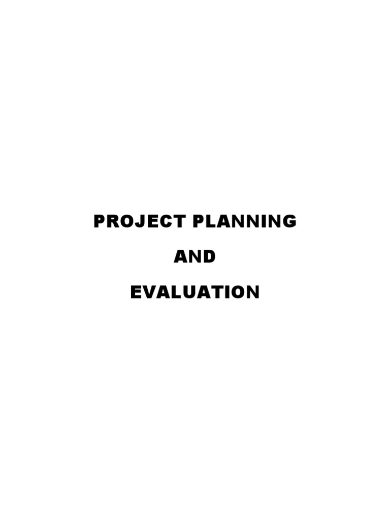 Project planning and evaluation pdf analysis product development