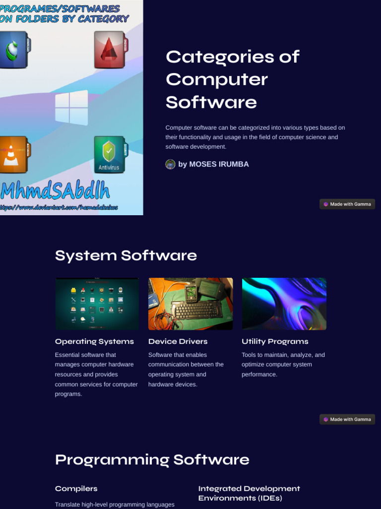 Categories of Computer Software | PDF | Software | Operating System