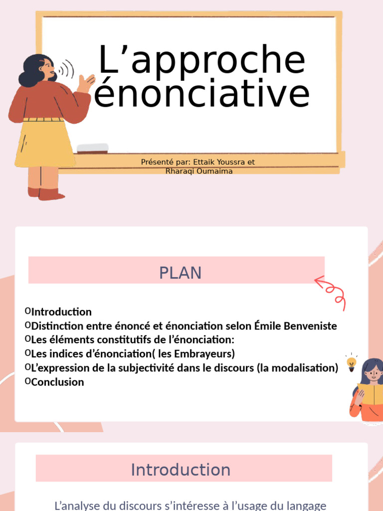 Approche énonciative et subjectivité du discours | PDF | Phrase ...