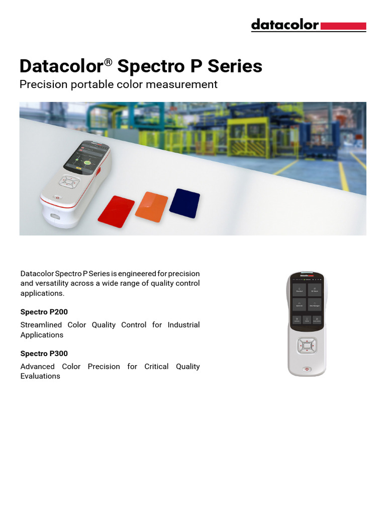 Spectro P300: Precision Color Measurement | PDF | Spectrophotometry | Wi Fi
