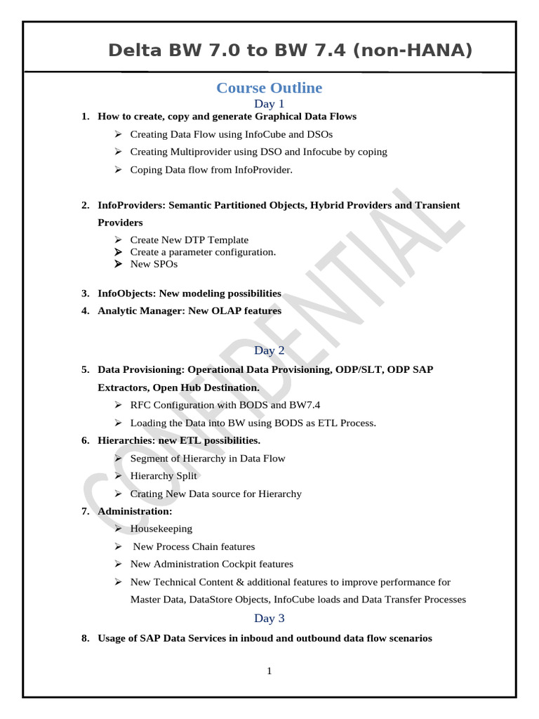 Delta BW 7.0 To BW 7.4 | PDF