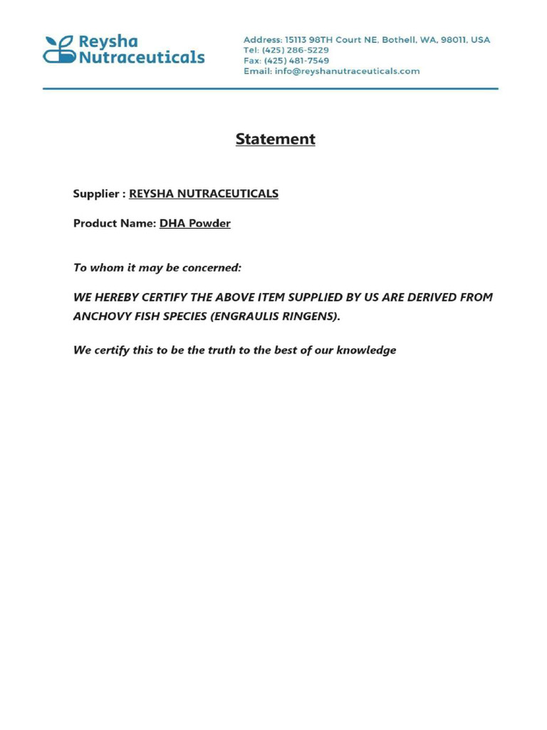 4e. Statement Spesies Ikan DHA Plus - Page-0001 | PDF