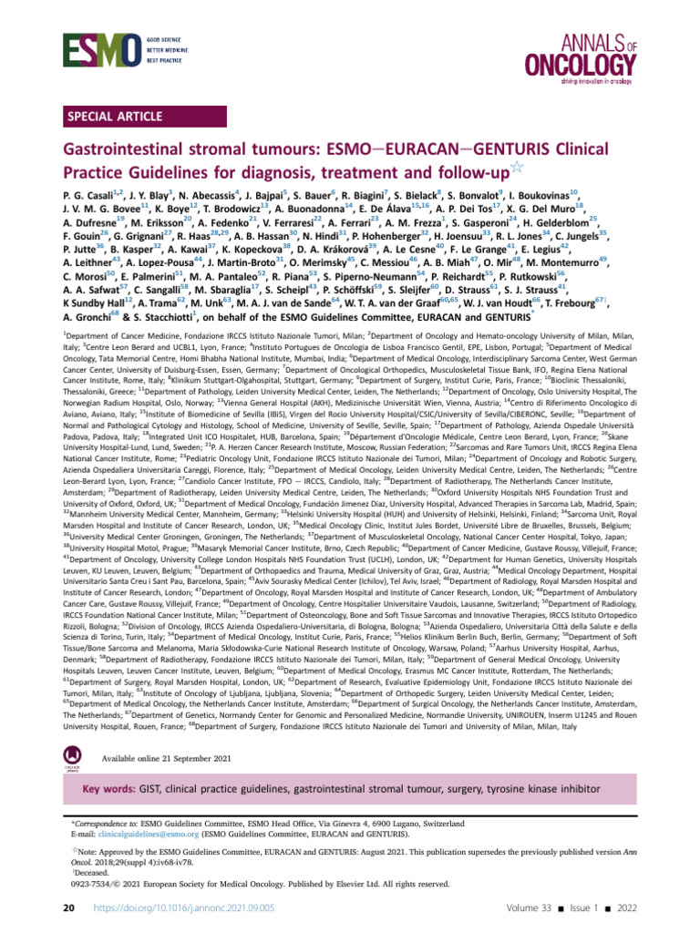 Esmo 2021 Gist | PDF | Medicine | Clinical Medicine