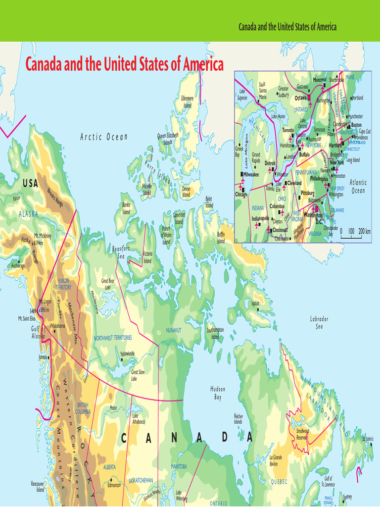 maps of Canada amp USA OALD 8 resources - 1