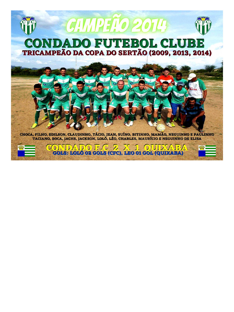 Condado FC Campeao 2014 | PDF