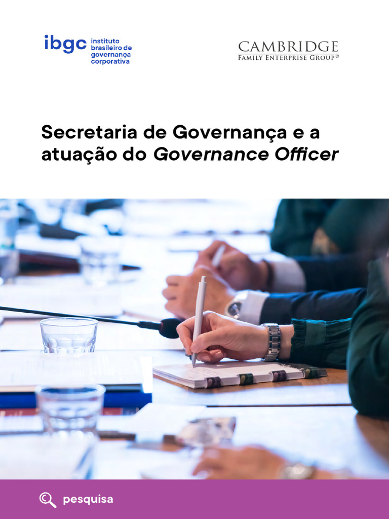 Papel do Governance Officer na Governança | PDF | Governança | Formação ...