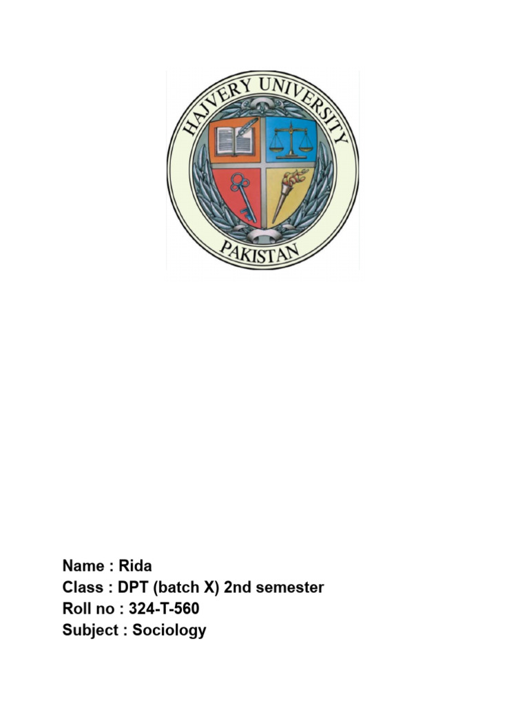 Rida Sociology Docs | PDF | Water | Waste