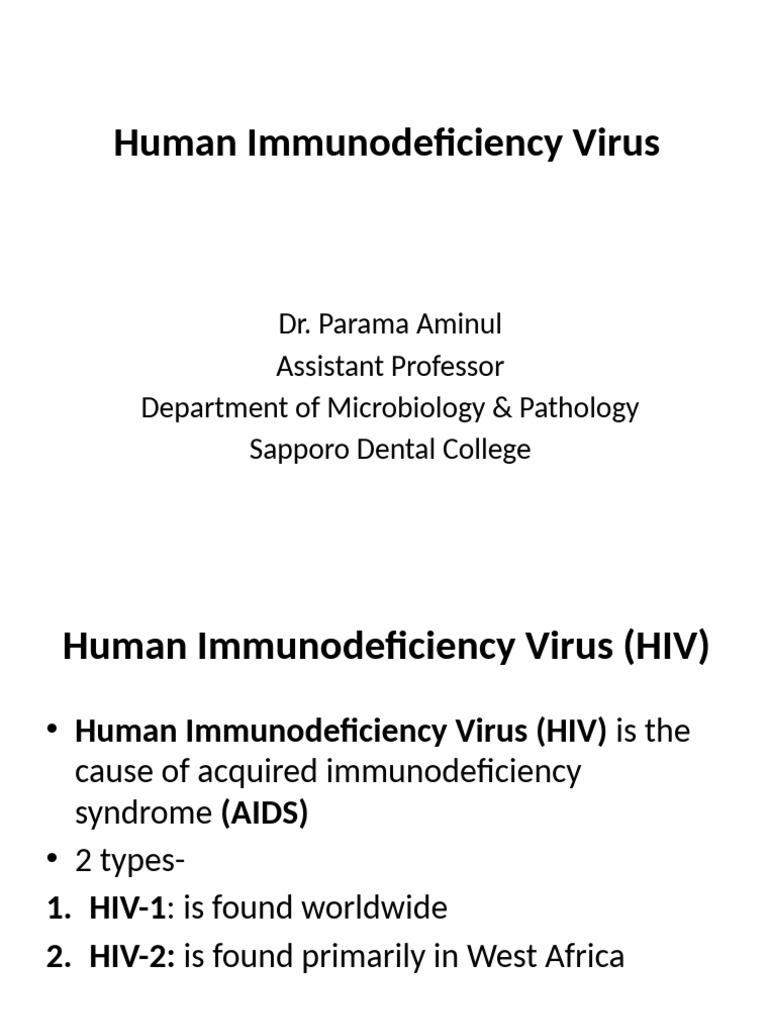 Human Immunodeficiency Virus | PDF | Hiv | Management Of Hiv/Aids