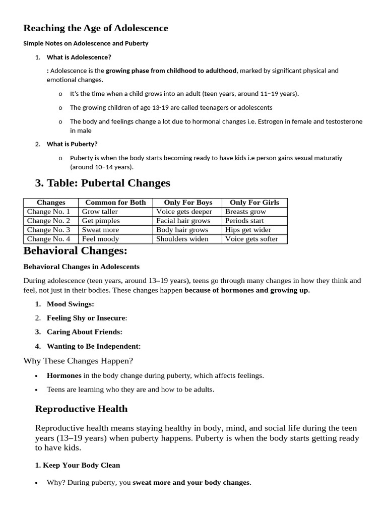 Understanding Adolescence and Puberty | PDF | Adolescence | Puberty