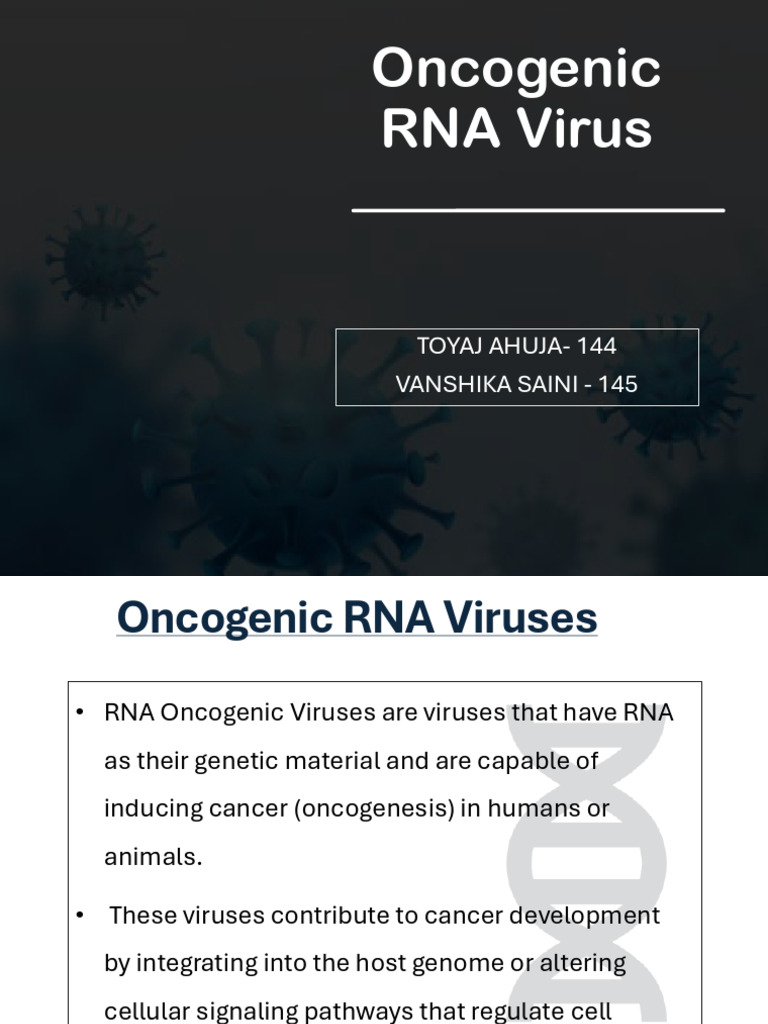 Oncogenic RNA Viruses Overview | PDF | Retrovirus | Carcinogenesis