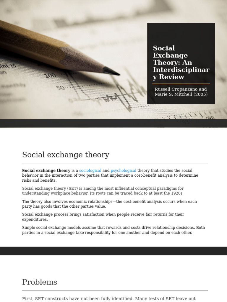 Social Exchange Theory Overview | PDF | Liberal Arts Education ...