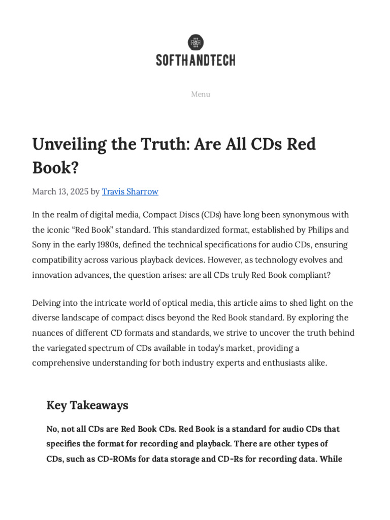 Understanding Red Book CD Standards | PDF | Compact Disc | Digital Audio