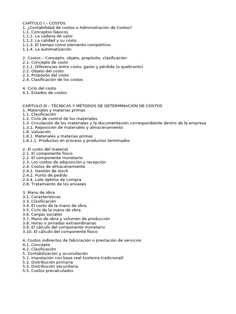 Guía Completa sobre Contabilidad de Costos | PDF