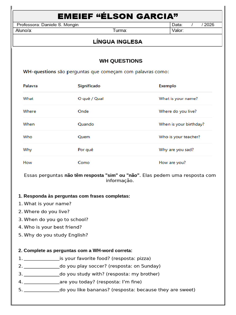 Mastering WH Questions in English | PDF