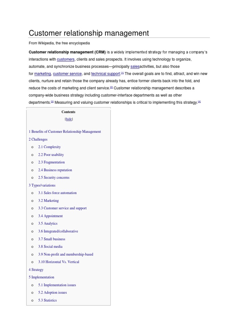Understanding Customer Relationship Management | PDF | Customer ...