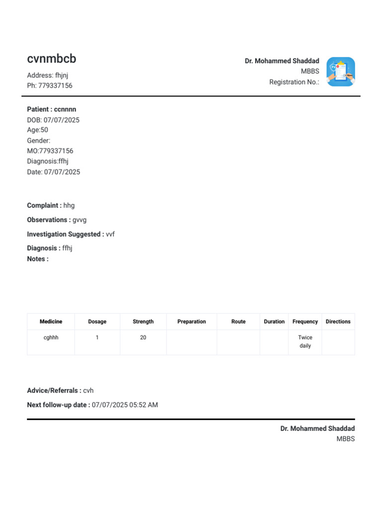 Prescription Maker | PDF