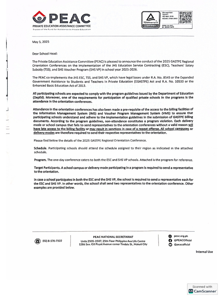 PEAC Communication | PDF