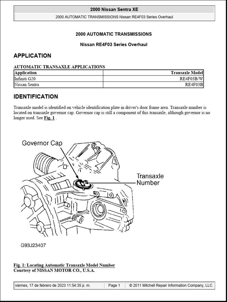 RE4F03B Transmission Overhaul Guide | PDF | Automatic Transmission | Clutch
