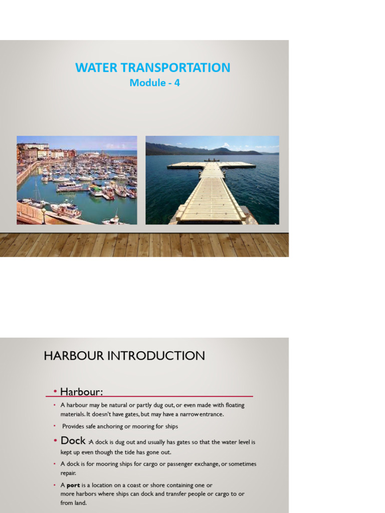 Understanding Harbour Structures and Functions | PDF | Dredging | Tide