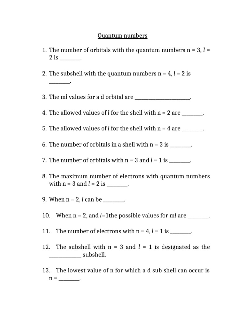 2 Quantum Numbers | PDF