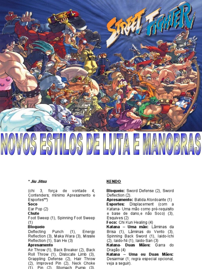 Luta-Livre (Wrestling)  Street Fighter RPG Brasil