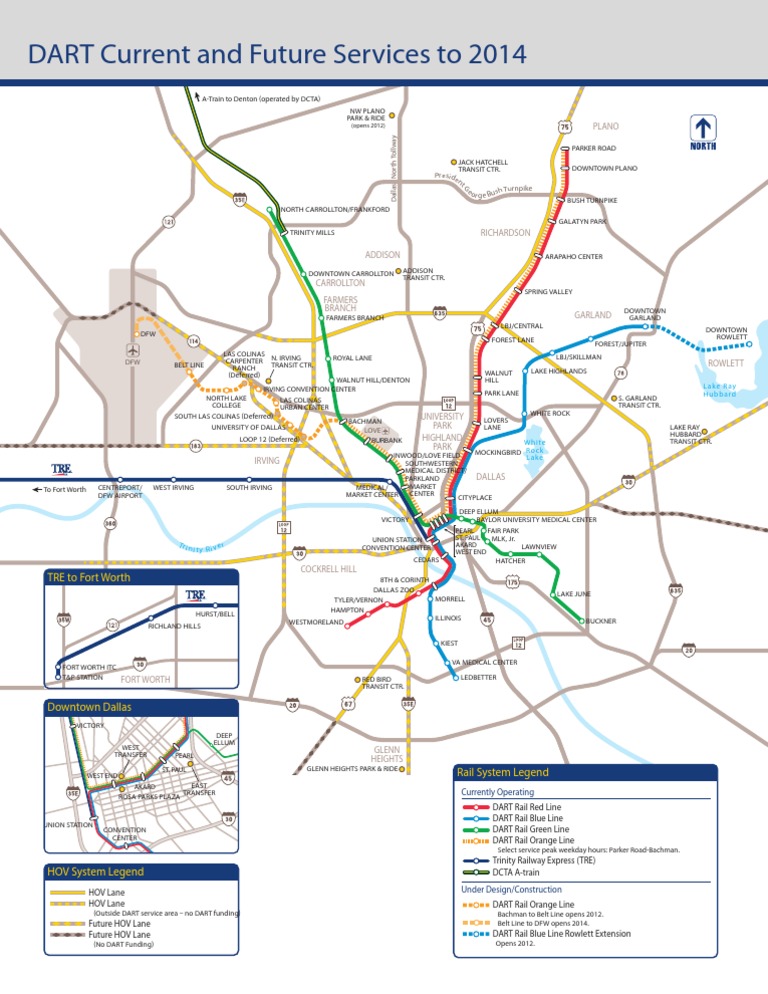 Dallas Transit Map & Future Plans | PDF | Travel