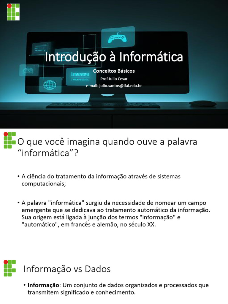Introdução à Informática e Computadores | PDF | Armazenamento de dados ...
