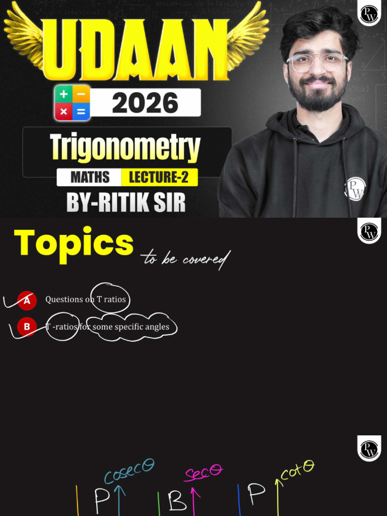 Trigonometry 02 - Class Notes - Udaan 2026 | PDF